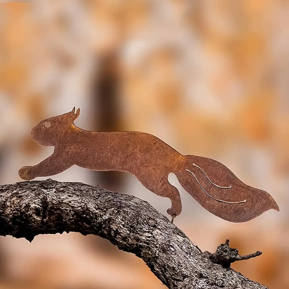 Creative Metal Squirrel Silhou - Bonsai Garden Tree recension och pris