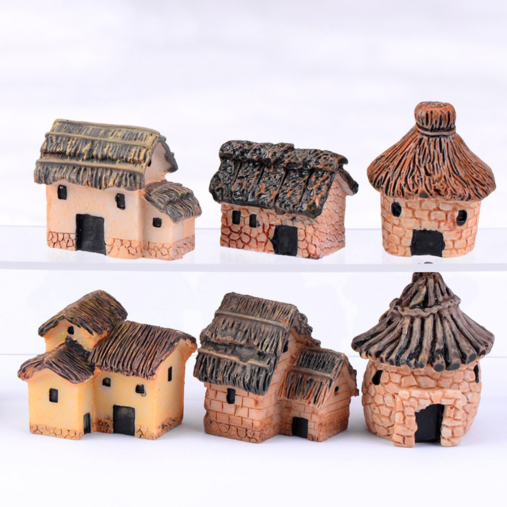 6Pcs Miniature Thatched Hut De - Bonsai Garden House recension och pris