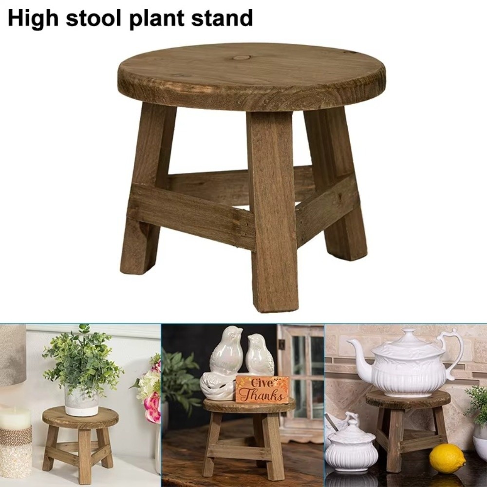 Mini Wooden Stool Flower Displ - Bonsai Garden Display Stands recension och pris