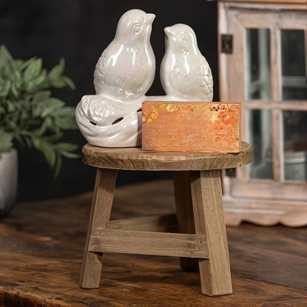 Mini Wooden Stool Flower Displ - Bonsai Garden Display Stands recension och pris