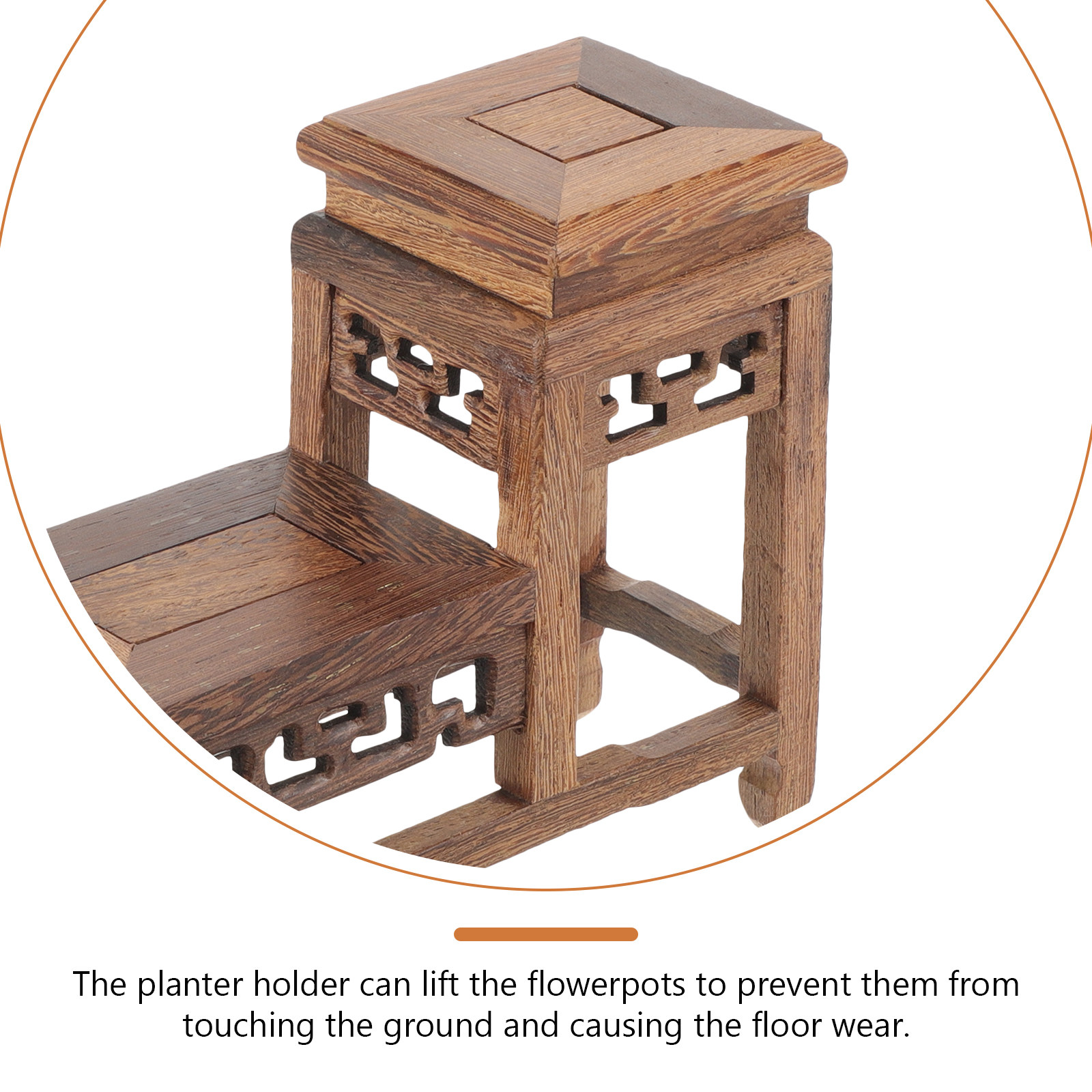 Wooden Flower Vase Pot Base Pl - Bonsai Garden Display Stands recension och pris