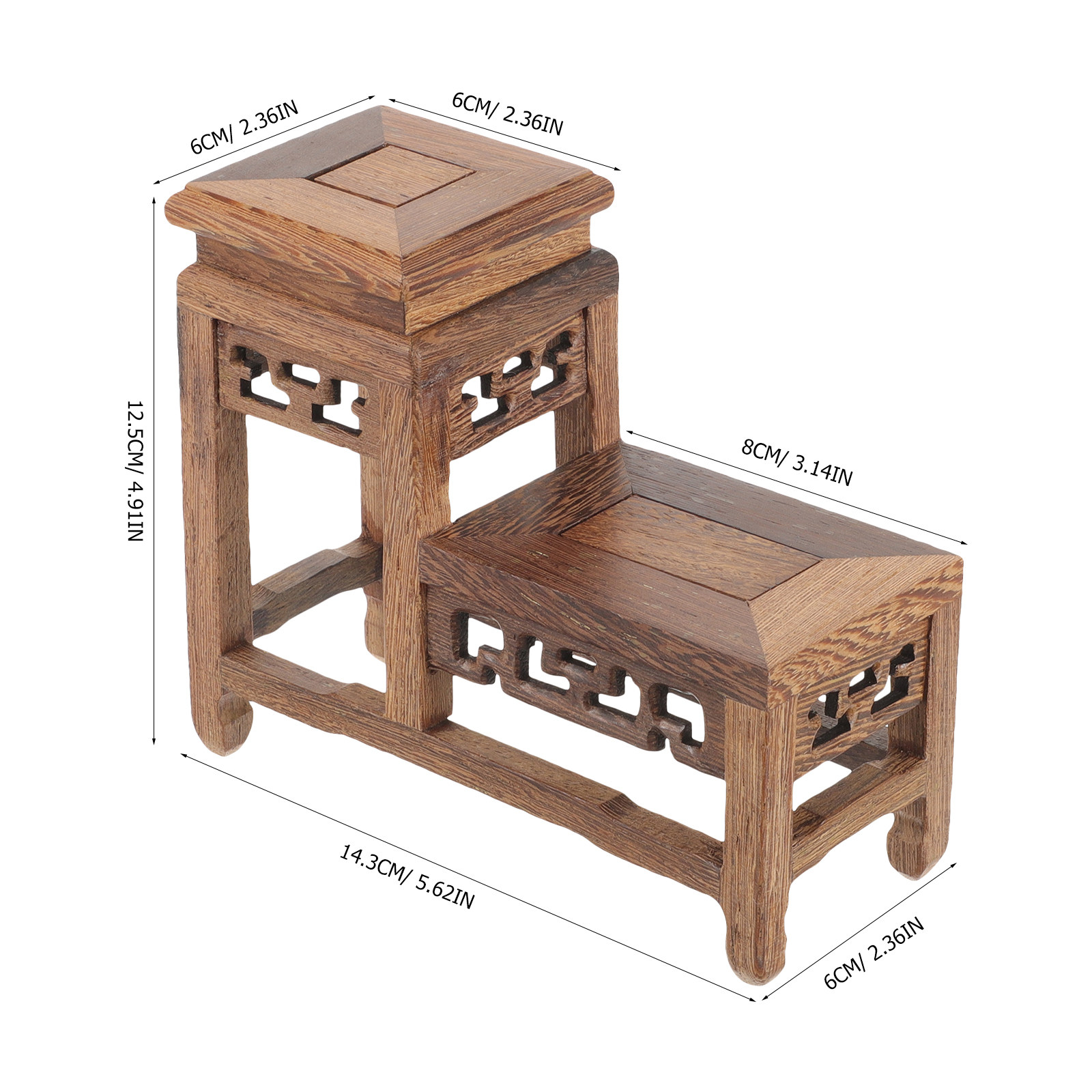 Wooden Flower Vase Pot Base Pl - Bonsai Garden Display Stands recension och pris