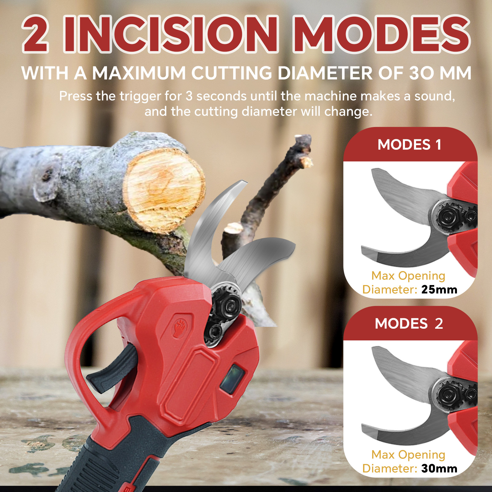 30mm Brushless Electric Prunin - Bonsai Garden Tree recension och pris