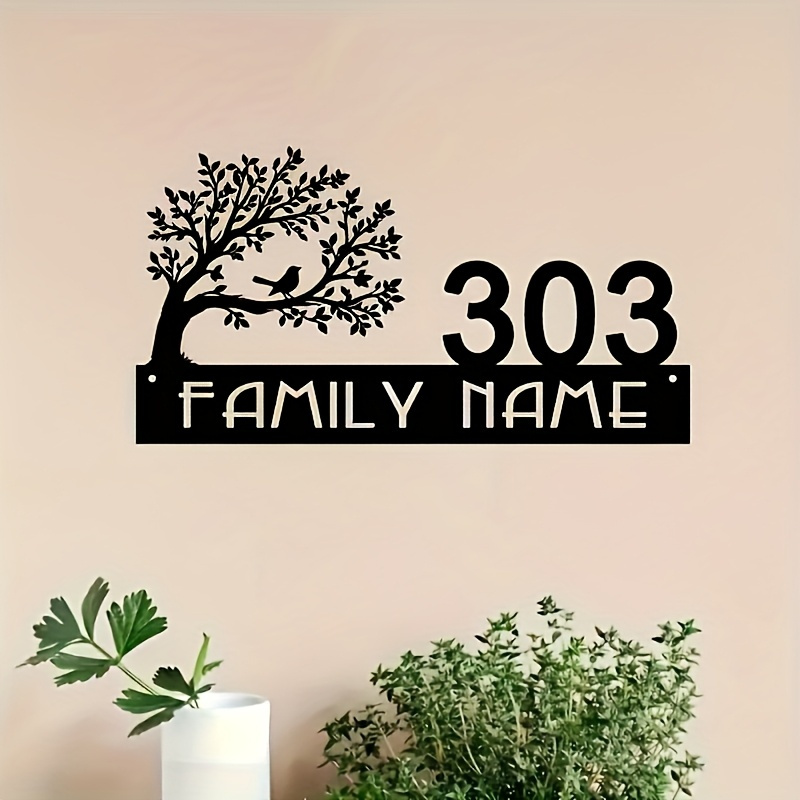 Custom Metal Address Sign with - Bonsai Garden Tree recension och pris