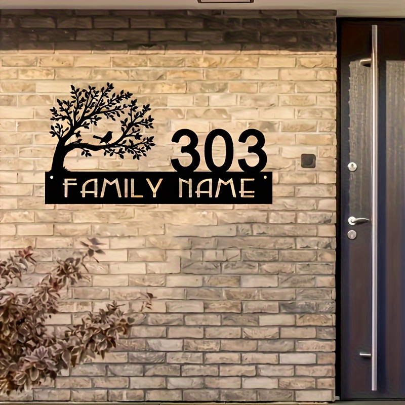 Custom Metal Address Sign with - Bonsai Garden Tree recension och pris