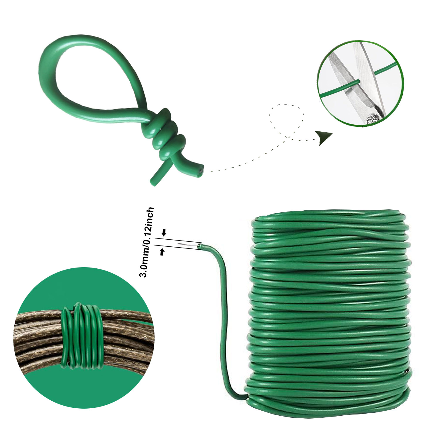 5/8/10m garden plant tying rop - Bonsai Wire Aluminum recension och pris