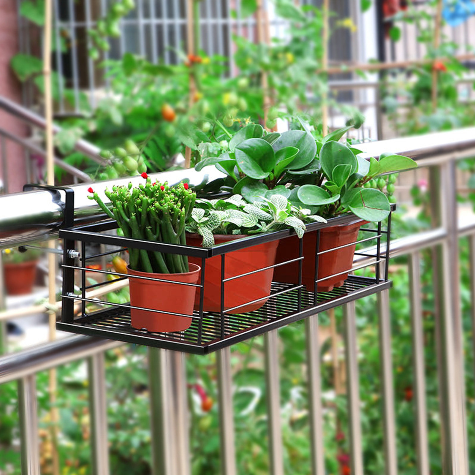 1Pcs Balcony Hanging Flower Po - Bonsai Garden Plants recension och pris