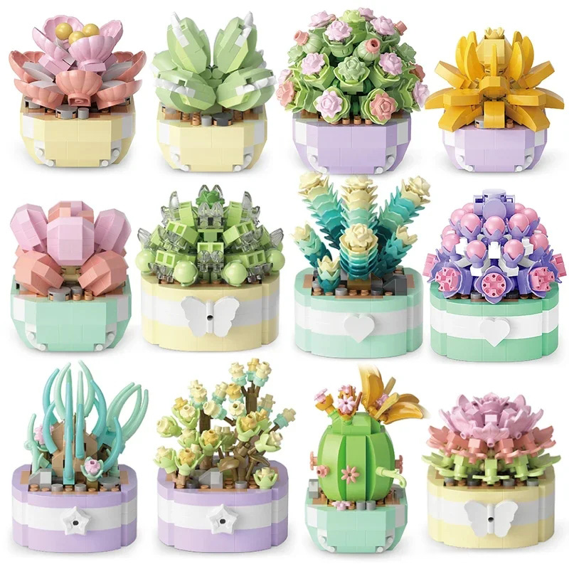 Flower Succulents Building Blo - Bonsai Garden Tree recension och pris