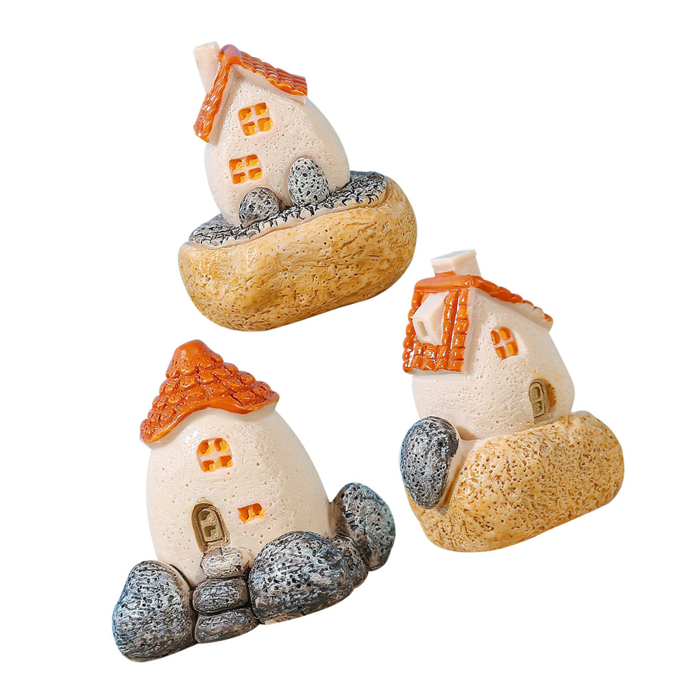3Pcs Resin Miniature Houses Mi - Bonsai Garden House recension och pris