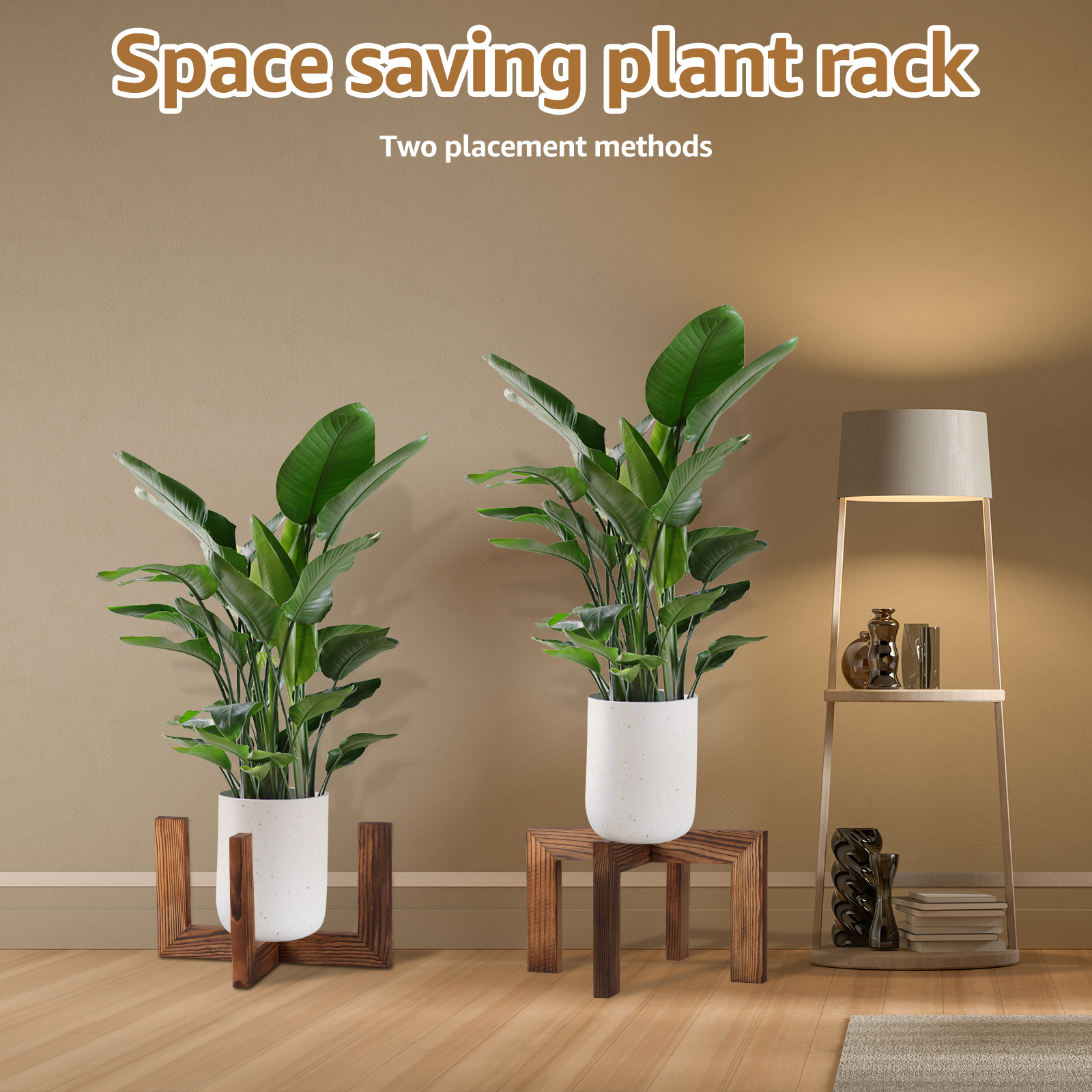 Wood Flowerpot Holder Indoor F - Bonsai Garden Display Stands recension och pris